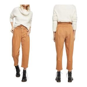 Free People Flow Away Paperbag Waist Chino Crop Pants